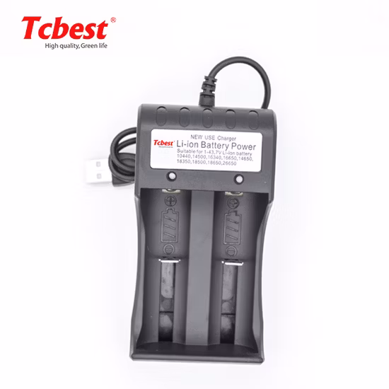 New USB Charger Li-ion Battery Power Suitable for 1-43.7V CE/RoHS Us Au EU Portable Slots for 26650/18650/10440/14500/18350/18500