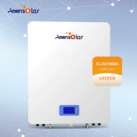 Amensolar Aw5120 2u Bajo voltaje Montado en la pared 51.2V 100ah 5kwh Sistema de almacenamiento solar Baterías solares para el hogar